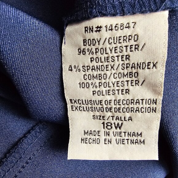 Maya Brooke Two-Piece Sleeveless And Crop Navy Blue Sequins Jacket Dress - Picture 16 of 16